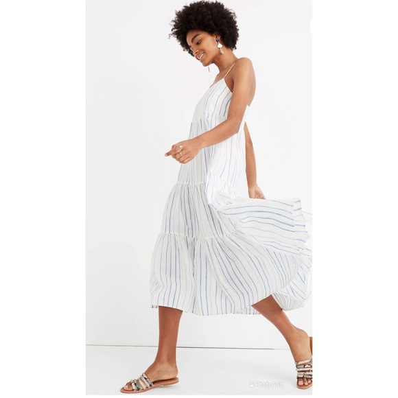 Madewell Dresses & Skirts - Madewell • Cami Tier Midi Dress in Stripe